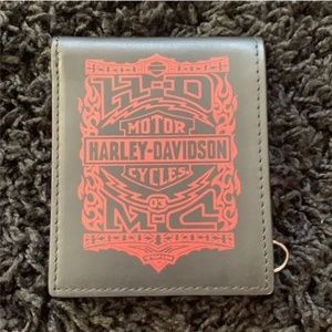 New Harley-Davidson crossed fire bi fold wallet